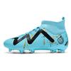 Unisex High-Top Football Shoes, Studded Grass Green Competition and Training Footwear