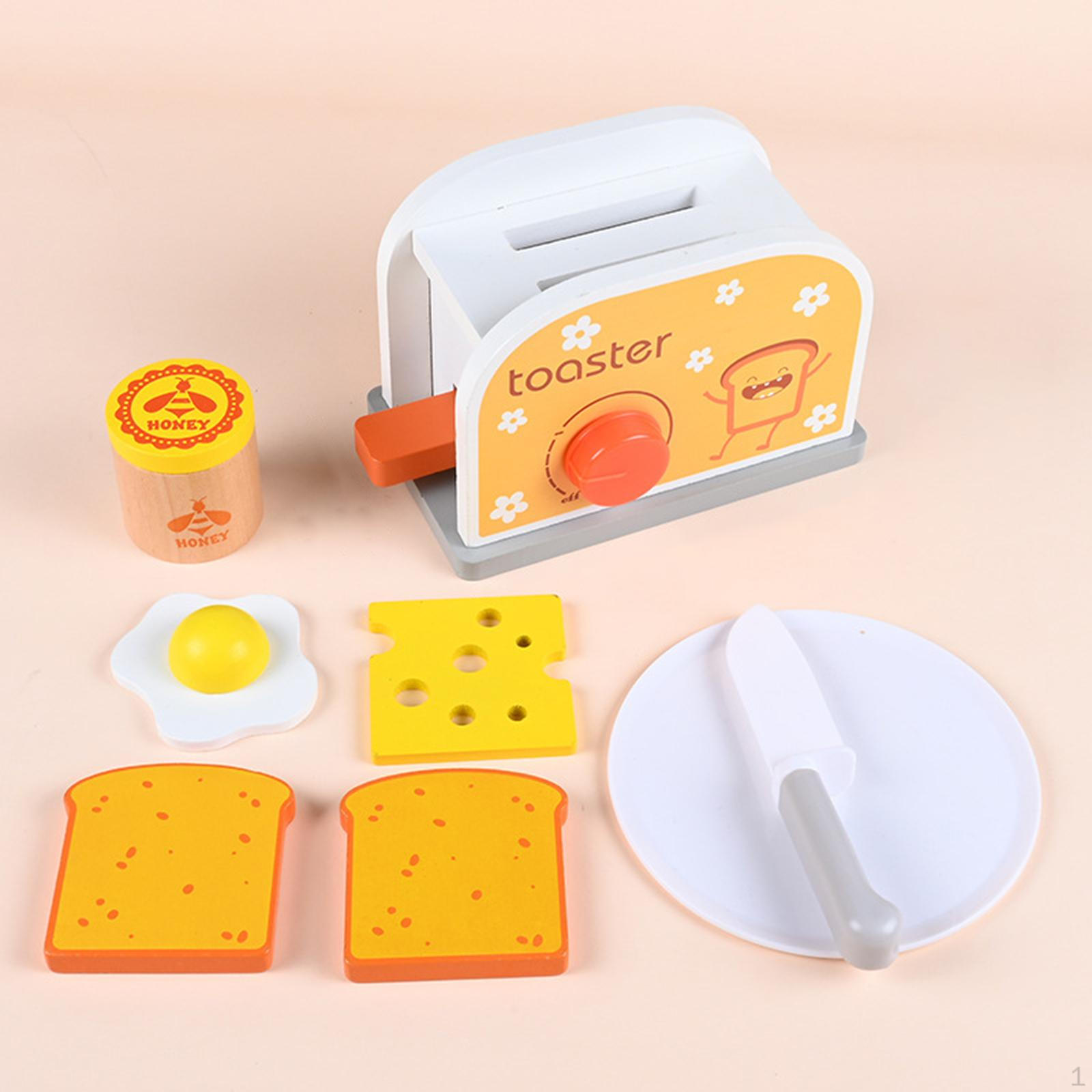 Set Pretend Playset Toy Cooking Machine for Kids Bread Machine