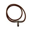 HERMES bracelet leather Duble Kelly choker Brown leather unisex Used