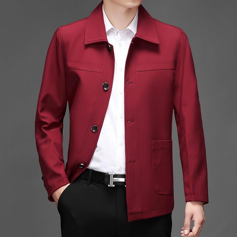 Mens Trench Coat Slim Fit Single Breasted Casual Long Jacket Lightweight Lapel Fall Windbreaker Overcoat