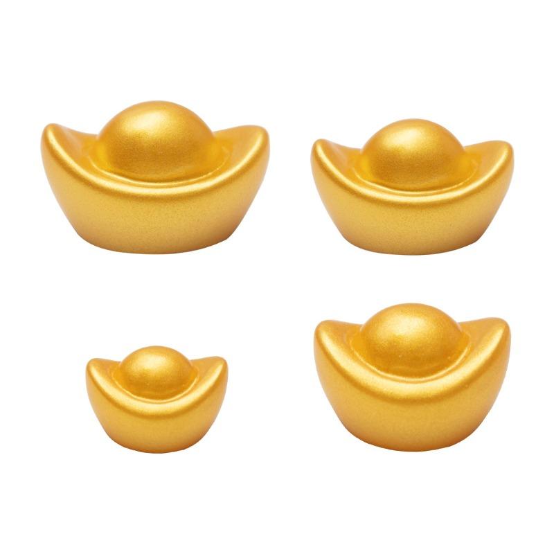 New Year's Wealth-attracting Golden Large Medium and Small Ingots Decorative Accessories Mini Desktop Miniature Ornaments