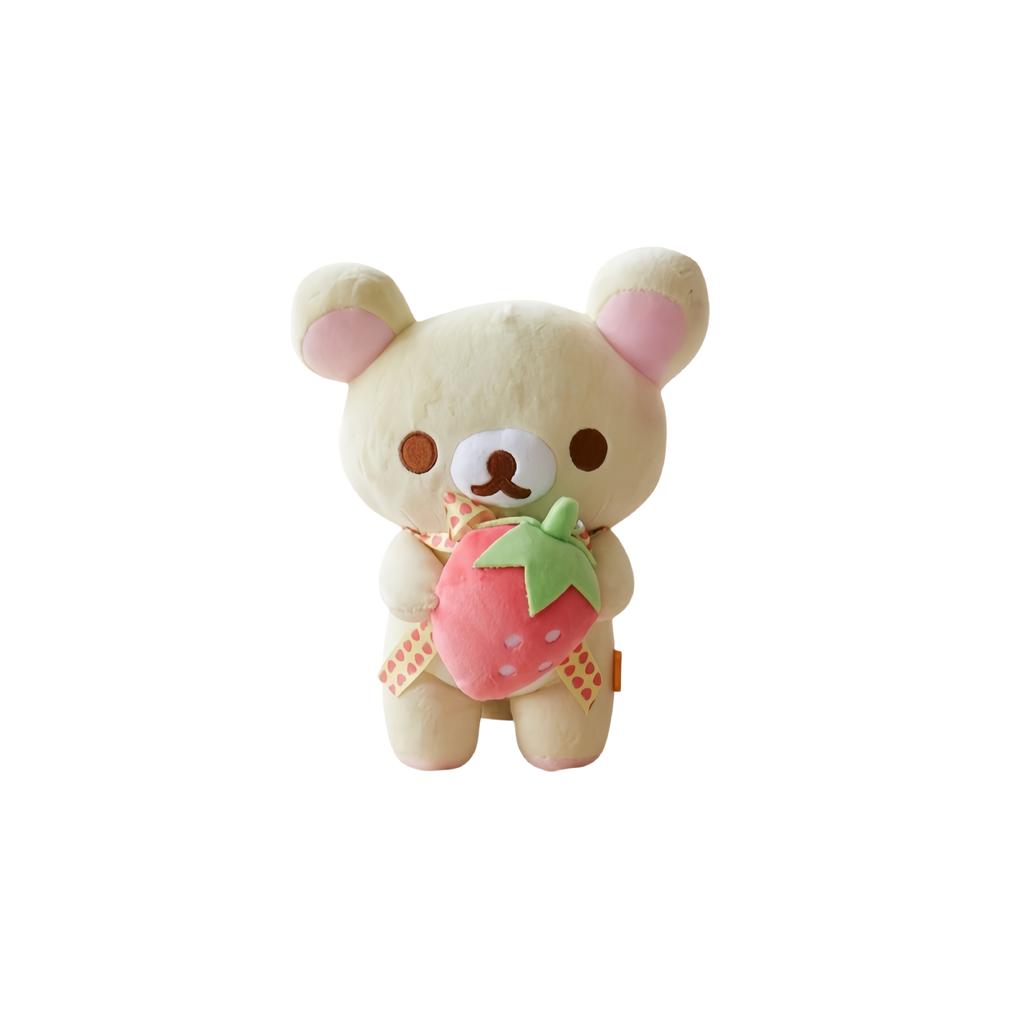 Cute strawberry Rilakkuma Peluche Plush Toys Teddy Bear Stuffed Doll Accompany Sleep Toy Home Decor Toys Kids Dolls Girl Gifts
