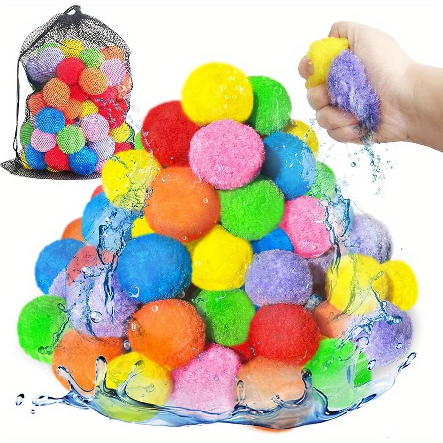 10/30/50 Pcs Reusable Water Sponge Balls Outdoor Pool Beach Water Toys for Backyard Family Fun Summer Water Games Party Gift JXB