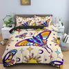 3D Butterfly Print Bedding Set Skin Friendly Duvet Cover With Pillowcase King Queen Size Quilt Cover Home Textiles