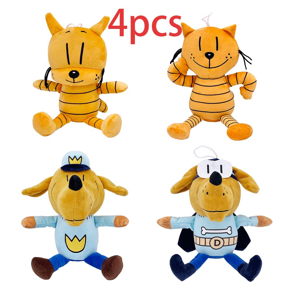 25cm Cute Dog Man Plush Toys Dogman Soft Stuffed Doll Cartoon Petey the Cat Puppy Chief Plushie Animals Figures Birthday Gifts