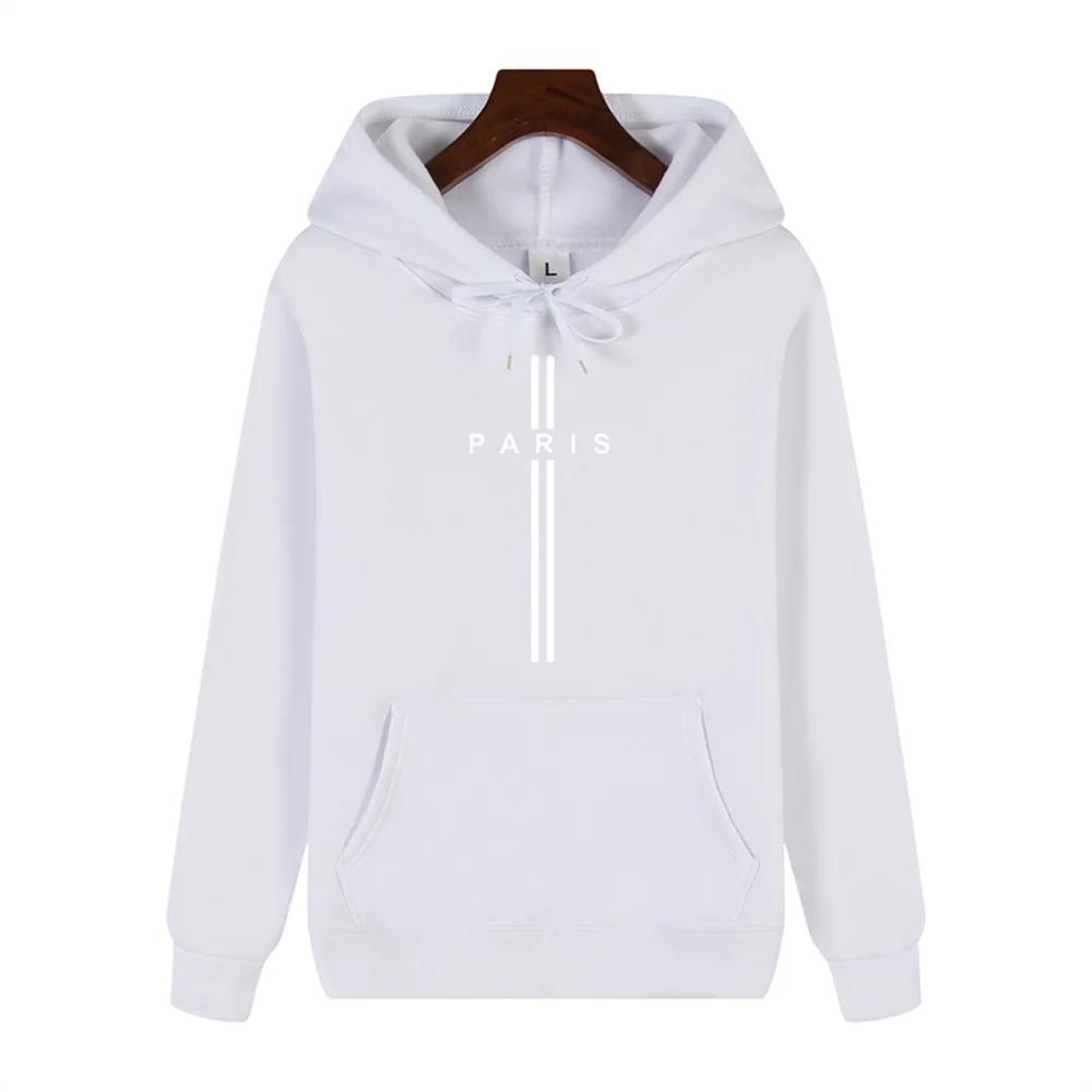 Simple Personality Printed Autumn and Winter Comfort Plus Cashmere Men's High Quality Casual Fashion Warm Street Hoodie