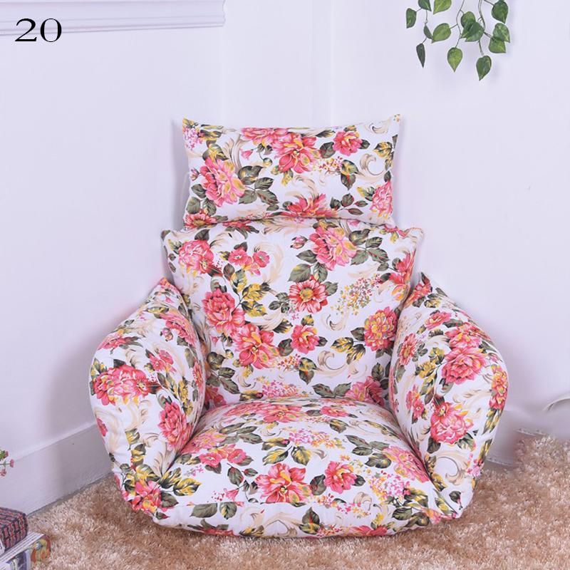 Hanging Swing Egg Chair Cushion Cover Patio Large Round Papasan Chair Pad Cover Empty (No Filling) Garden Lounger Cushion Cover