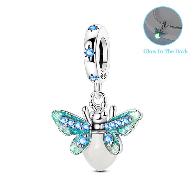 925 Silberfarbe Vierblättriges Kleeblatt Avocado Kaktus Grüne Serie Anhänger Perlen Passend für 3mm 925 Original Armband Feiner DIY Schmuck