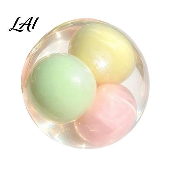 Sensory Fidget Toys Layered Crunchy Squeeze Relief Toy Stress Ball Rainbow for Desk Soft Rubber Portable Reliever Ball Adults Kids