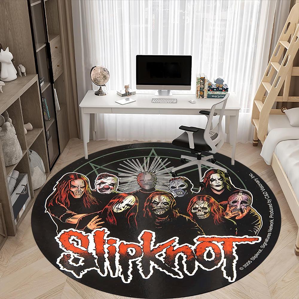 1pc Slipknot Band Merchandise Carpet, Round Non-Slip Durable Large Size Office Carpet, Suitable for Office,yy250908027