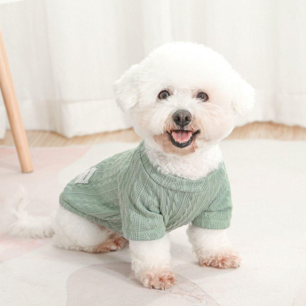 Knitted Pet Clothes Warm Dogs Bottoming Shirt for Small Dogs Dachshund Schnauzer Chihuahua Jumper