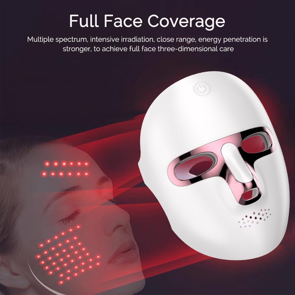 Forevrelily LED Face Mask Wireless 7 Color LED Facial Mask Photon Skin Repair Anti Aging Rejuvenation LED Beauty Devices
