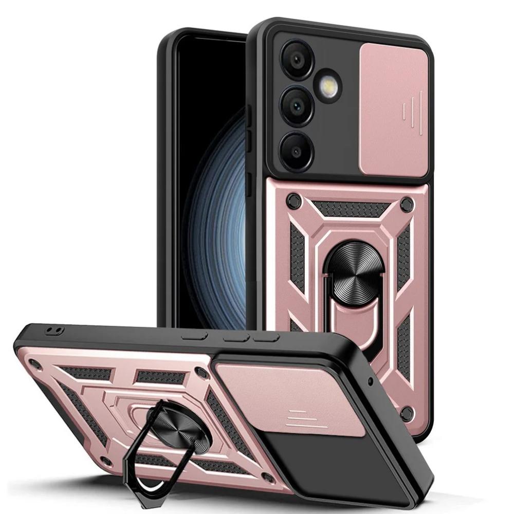 Militärische Panzerungshalterung Kameraschutzhülle für Samsung Galaxy S24 S24 Ultra S23 S22 Plus S21 S20 Hybridringständer Stoßfeste Vollschutzabdeckung