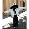 Winter Fashion Korean Big Fur Collar Workwear Thick Parka Coat with Hooded