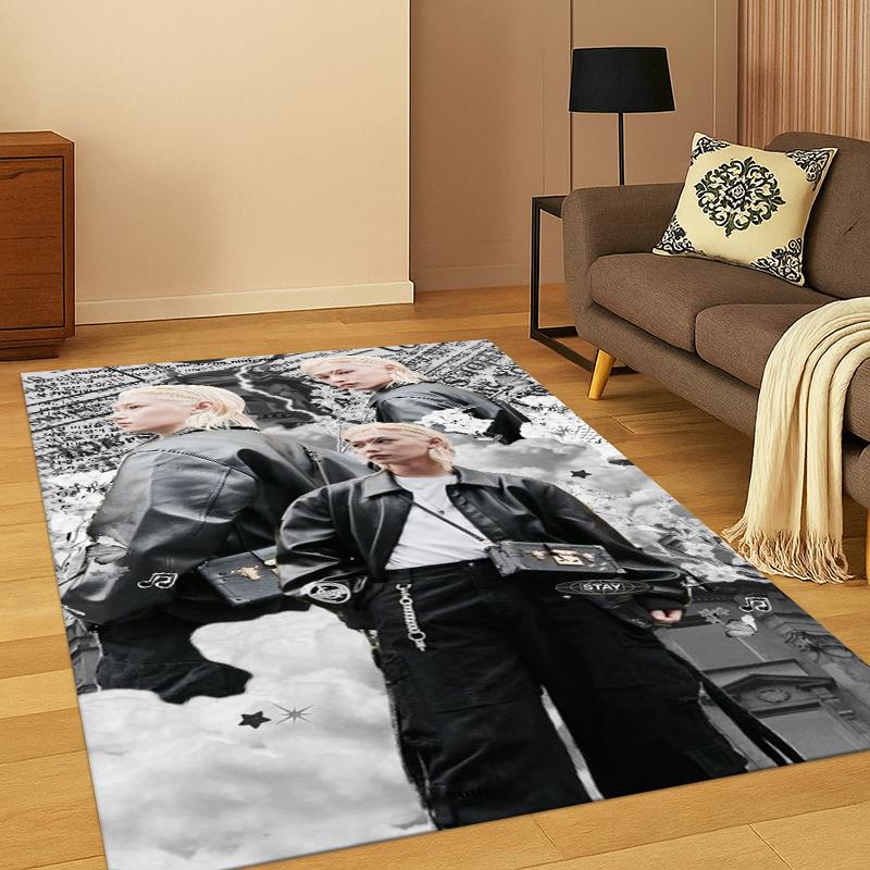 Felix Kpop Stray Kids Soft Area Rug for Bedroom Living Room Sofa,Non-Slip Carpet for Kids,Cozy Floor Mat Doormat Home Decor