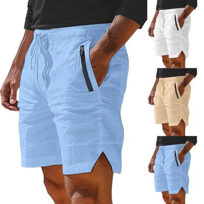 Herren Sport Baumwolle Leinen Lässige Lose Shorts Lässige Pyjamas Tasche Jogging Shorts Hosen