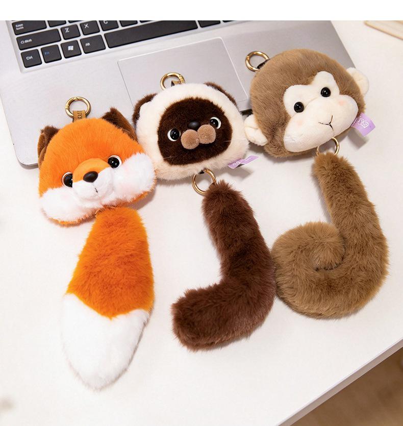 Entzückender Kopfschüttelnder Waschbär Plüschtaschenanhänger Geschenk