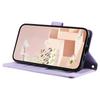 iPhone 16 Pro Rhombus Crossbody Leather Flip Case, Purple