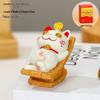 2025 Handmade Lucky Cat Ornament - Creative Cartoon Figure for Office Desk Decor and Cute Gifts