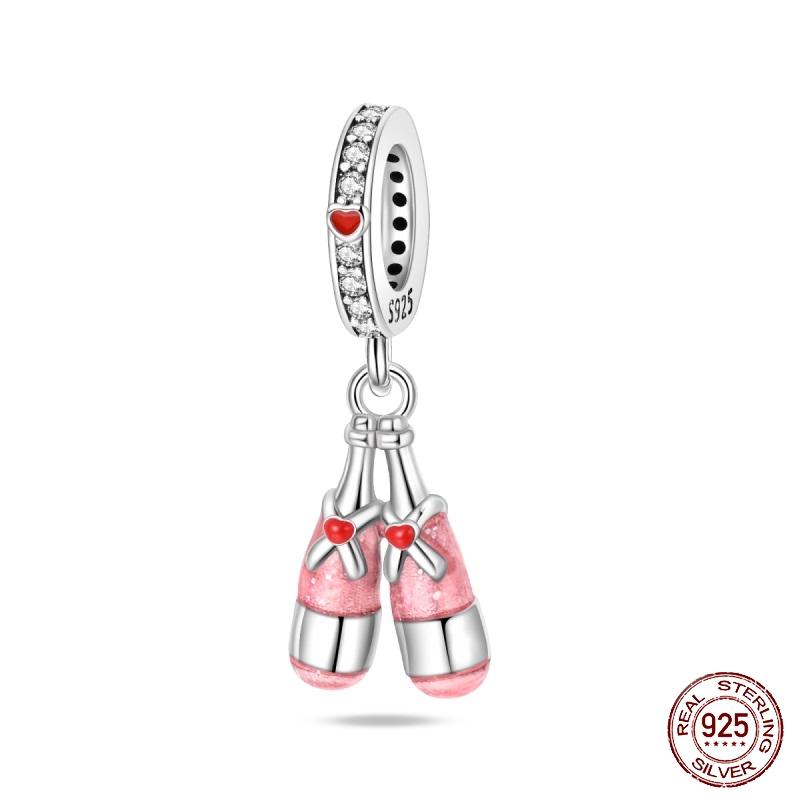 Copper Metal Trendy Fashion Glowing Spaceship Astronaut Bunny Planet Charm Bead Components Bead Components Compatible With Brand Authentic Original