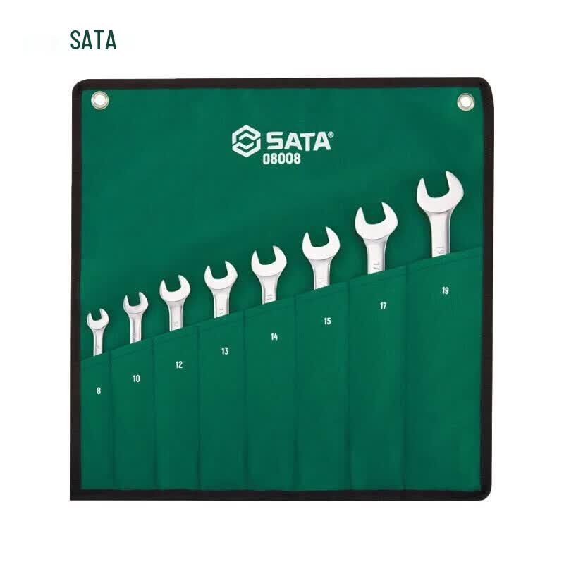SATA 08008 8-Piece Combination Wrench Set 8-19MM