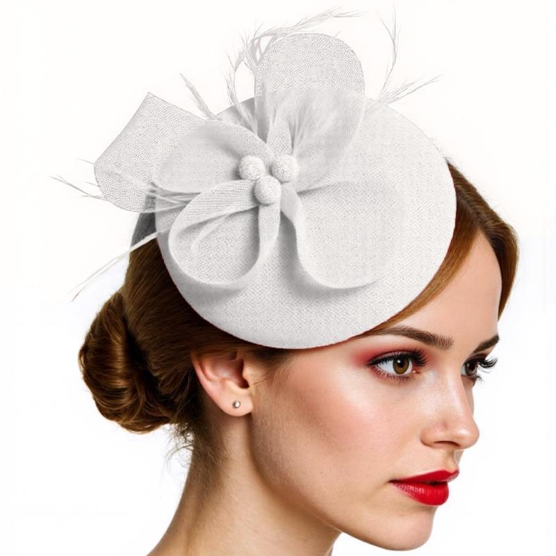 Elegant Hårband Dam Fascinator Huvudbonad Handgjort Håraccessoar För Bröllopsfester Och Temafester
