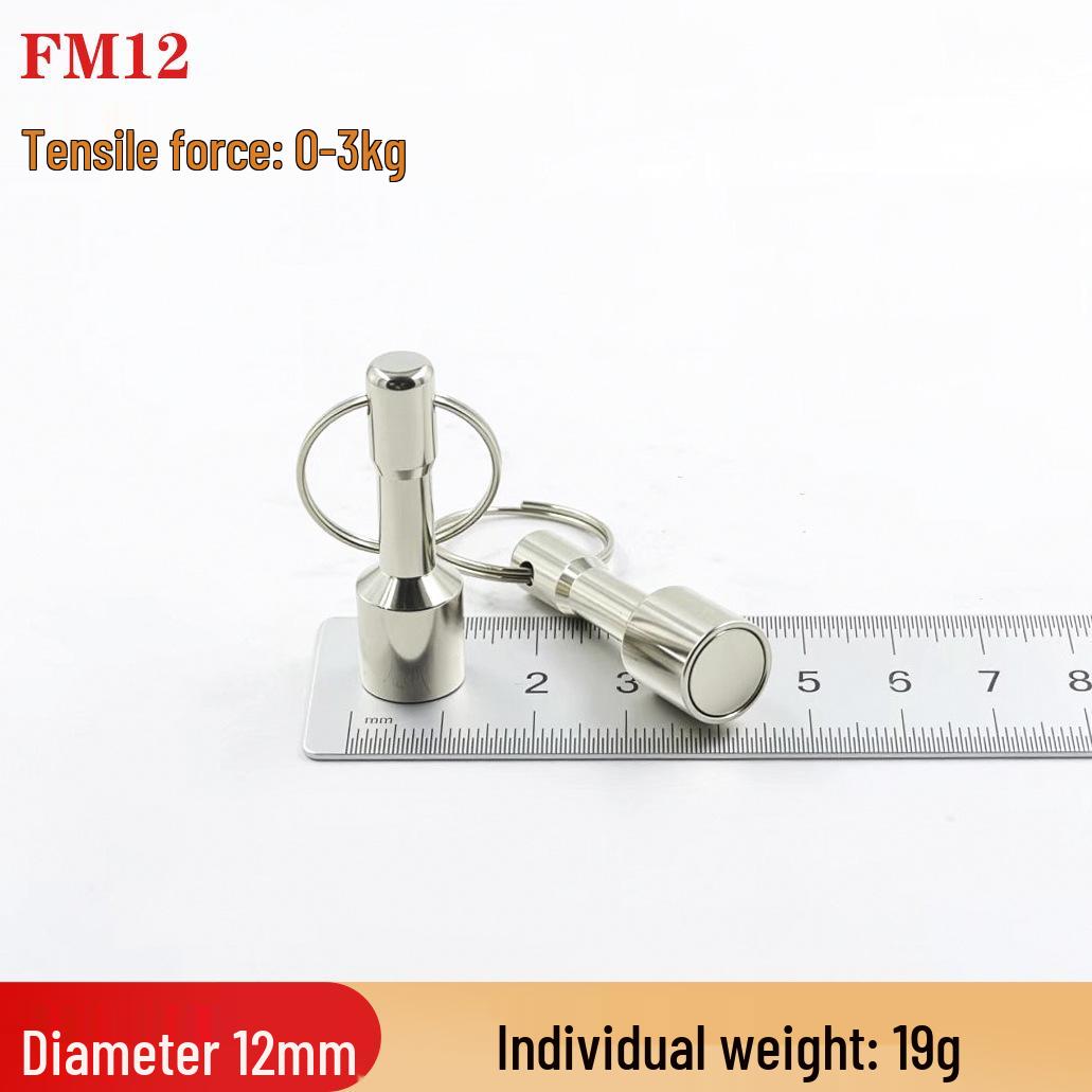 Portable Neodymium Magnet Keychain: Strong Magnetic Pendant for Retrieval