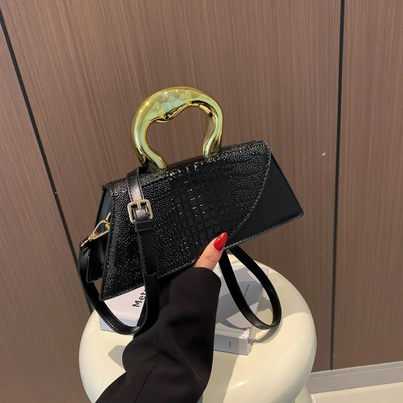 PU Solid Alligator Shoulder and Crossbody Bags Personality Designer Style High Quality Hand Bags for Women Fashion Hot Sale