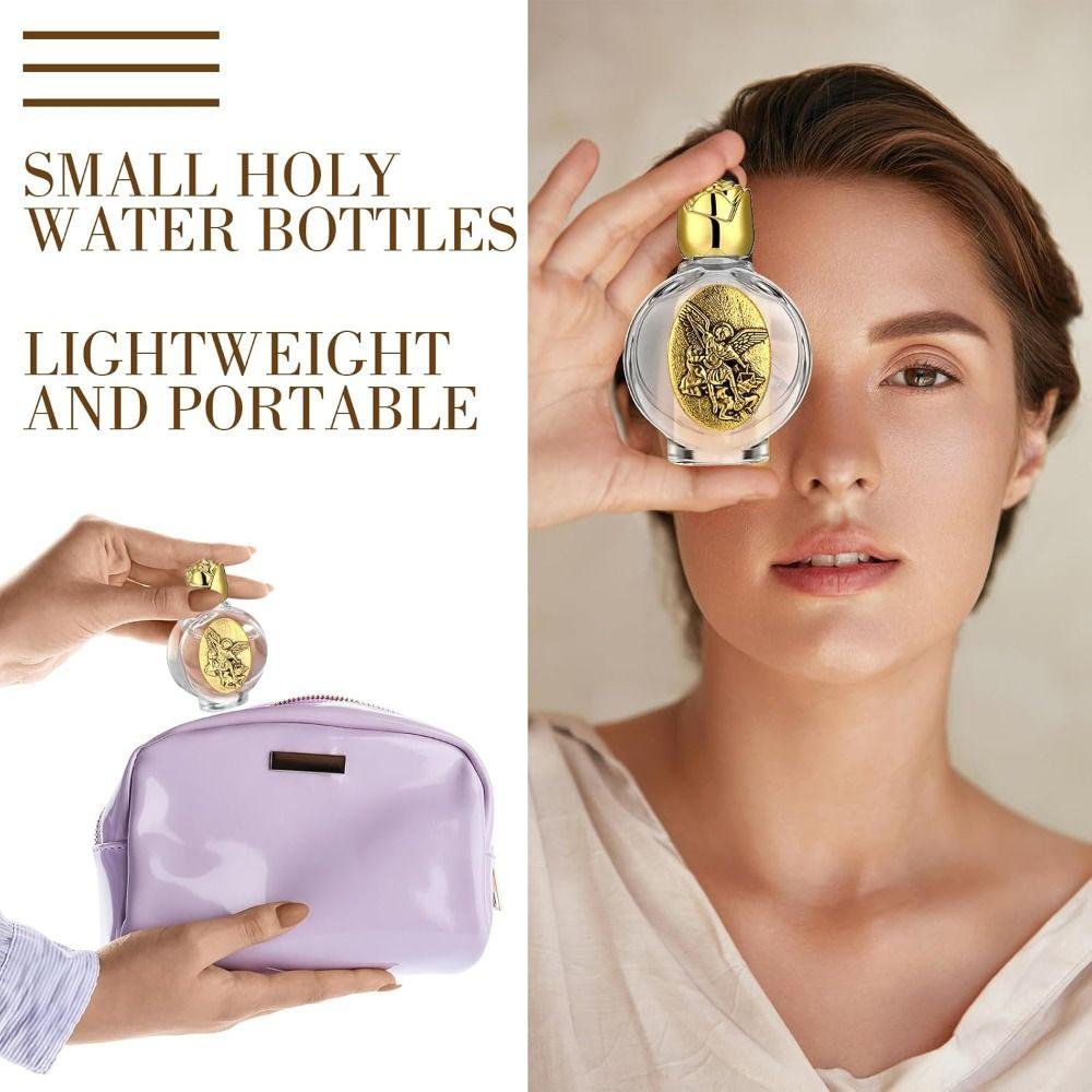 

Depiction Communion Embossed Glass Holy Water Bottle Gifts for Family Church J