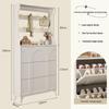 Ultra-Thin Flip-Top Shoe Cabinet & Coat Rack for Entryway Hallway Storage