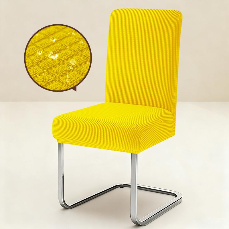 1PC Stretch Dining Chair Covers High Back Waterproof Textured Jacquard Fabric Parsons Chair Slipcover Thick Chair Protector