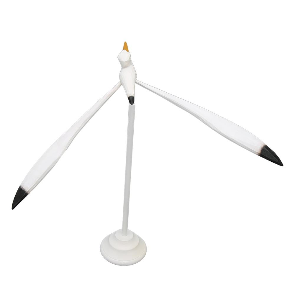 5pcs White Seagull Statue Balancing Nautical Sculpture Mobiles Seagull Figurine  For Patio