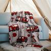 fire truck Theme Printed Blanket - Perfect for Couch, Bed, Travel & Outdoor Use | Machine Washable, Cozy & Durable.