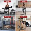 Dip Stand, Adjustable Height Station, Heavy Duty Bars with Slip-Proof Grips, Multi-Functional Rack with Push Up Bar Connector Indoor/outdoor