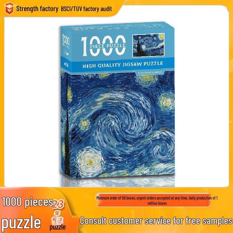 1000-Piece Cartoon Jigsaw Puzzle for Adults and Kids - Challenging Educational Stress Relief Toy Gift