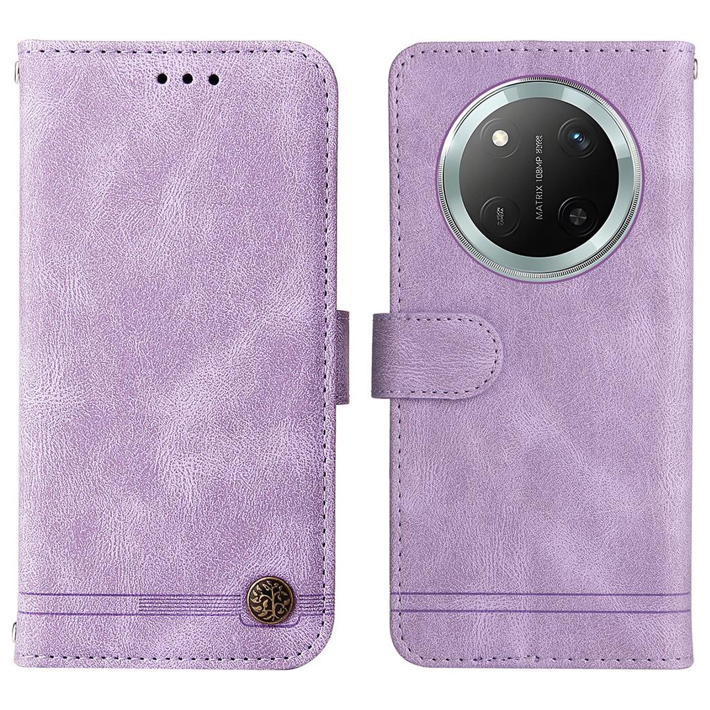 For Honor Magic7 Lite 5G/X9c 5G/X60 Pro 5G Leather Wallet Cases Skin Touch Phone Cover Stand with Strap