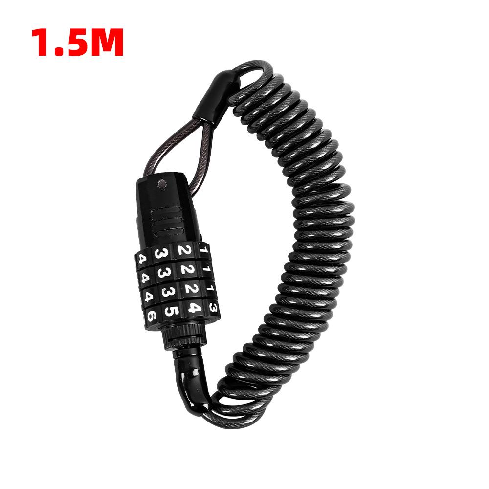 Portable Bicycle Lock Steel Wire Chain Lock Mountain Bike Motorcycle Anti-Theft Password Wire Rope Luggage Helmet Lock