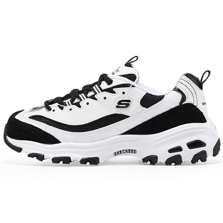 Skechers D'lites White Black Women's 13148-WBK