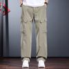 Loose Straight Casual Pants Men's Spring and Summer New Functional Overalls Wide-leg Trend Woven Paratrooper Pants Thin