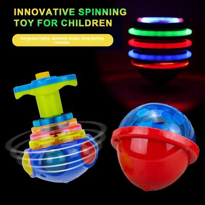 Luminous Top Interactive Football Heart Shape Spinning Top Battery-operated Musical Spinning
