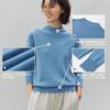 STILLWALKING Knit High Long Merino Solid Women's Sweater, Neck, Sleeve, 100% Wool, Simple, Color, Fall/Winter (JP, Alphabet, M, White)