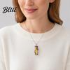 Colorful Faux Crystal Necklace Necklace Rectangular Pendant Stylish Lightweight Vine