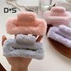 Women Hair Claw Plush Wrap Design Spring Back Head Large Hair Clip Rectangle Shark Hair Clamp Hair Accessory