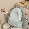Solid Color Student Schoolbag Women's Backpack