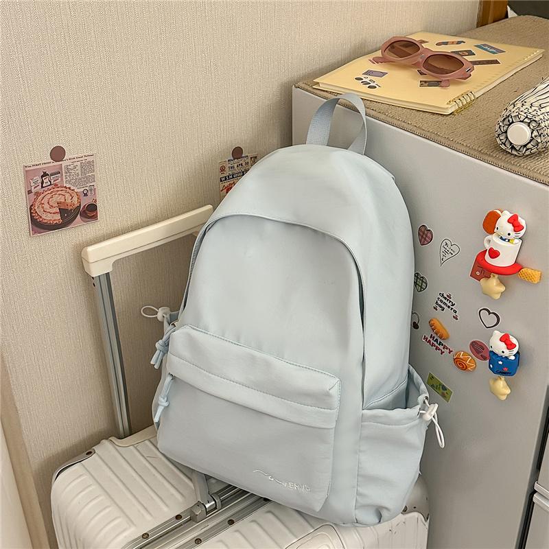 Solid Color Student Schoolbag Women's Backpack