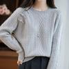Women Sweater 100% Wool MODERN NEW SAGA O-neck Knit Pullover Thick Winter Jumpers Female Knit Tops