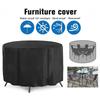 Table Circular Dust Cover Waterproof Furniture Protect Cover For Courtyard Patio