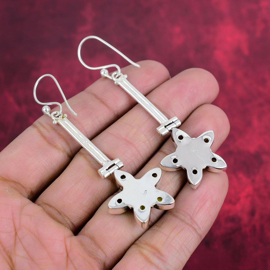 Peridot Earrings, 925 Sterling Silver Earrings Jewelry, Handmade Earrings Gemstone Jewelry For Memorial Day