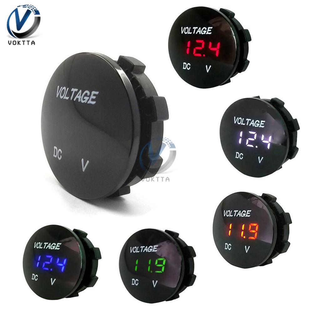 DC 5V-48V LED Digital Voltmeter Ammeter Car Motocycle Voltage Current Meter Volt Detector Tester Monitor Panel Display Voltmeter