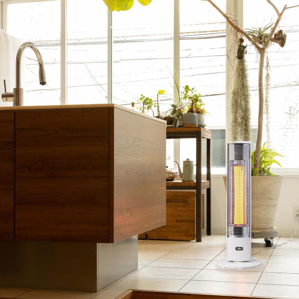 Aladdin AEH-GM905N-W Electric Stove, Far-Infrared Graphite Heater, 900W, White